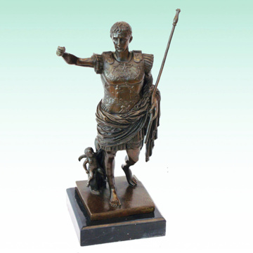 Римский Воин Металла Дома-Деко Цезарь Бронзовая Скульптура Статуя Т-440